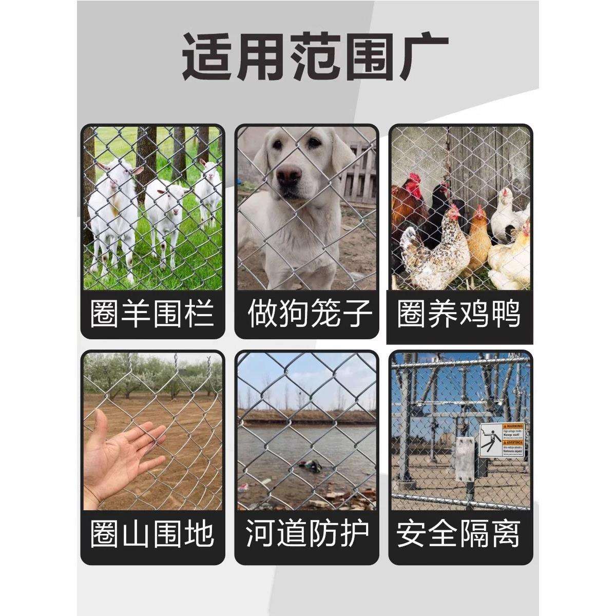 防锈镀锌铁丝网钢丝网户外围护栏网家用养殖牛羊拦鸡网菜园勾花网