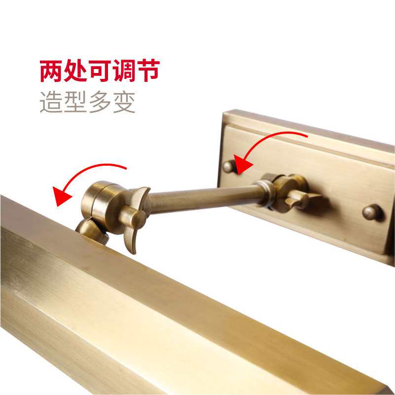 全铜美式镜前灯别墅酒店工程镜画灯大气卫生间浴室柜画廊灯复古