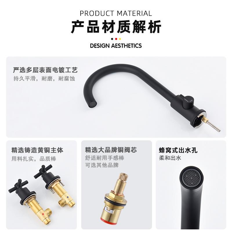 跨境电商认证全铜分体坐式十字手轮冷热缸边浴缸龙头套装酒店