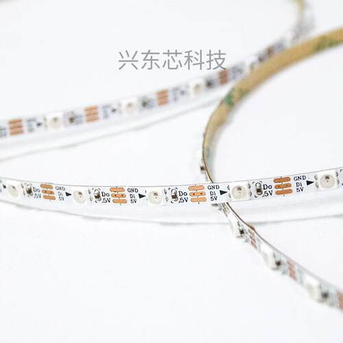led柔性灯带4MM 3535min窄板i灯带5V 60灯SK6812内置幻彩全彩灯条