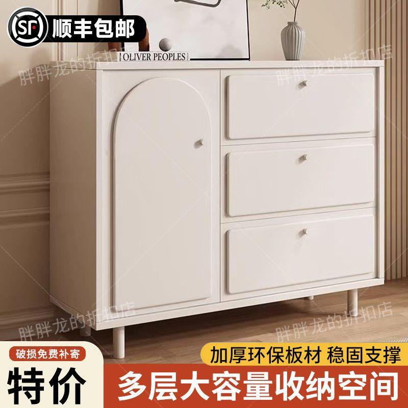 餐边柜储物柜子客厅靠墙一体储物柜简约斗柜收纳茶水柜白色收纳柜