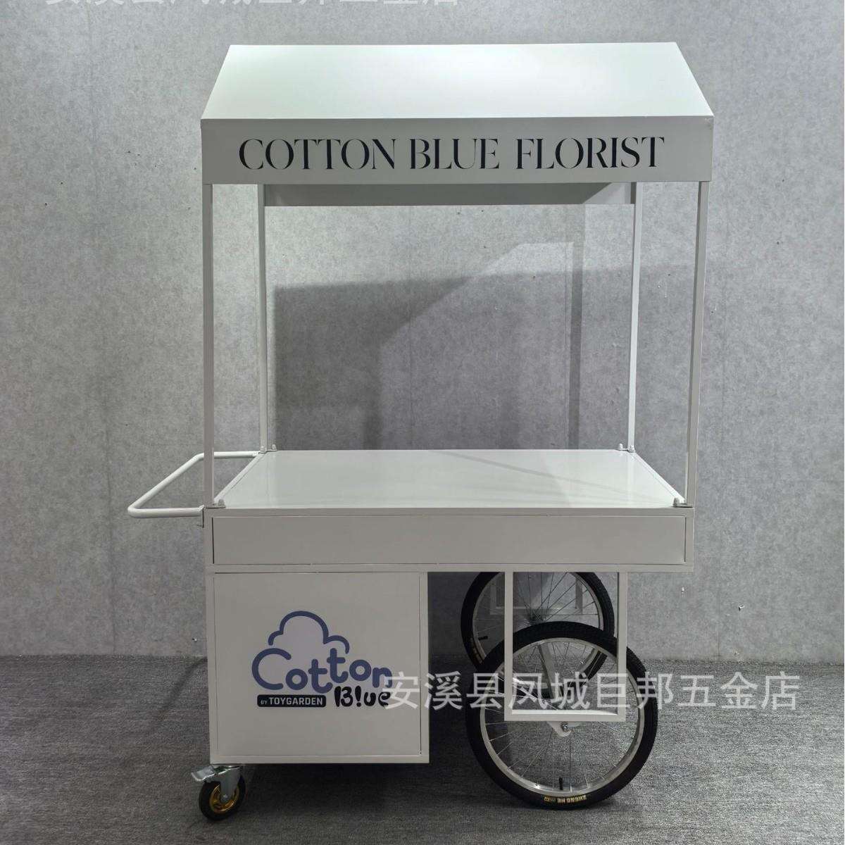 摆摊小推车神器集市地摊铁艺花车手推专用餐车商场活动摊位车
