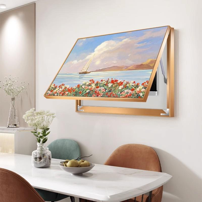 北欧电表箱装饰画日出风景餐厅背景壁画装饰遮挡配电开关电箱挂画