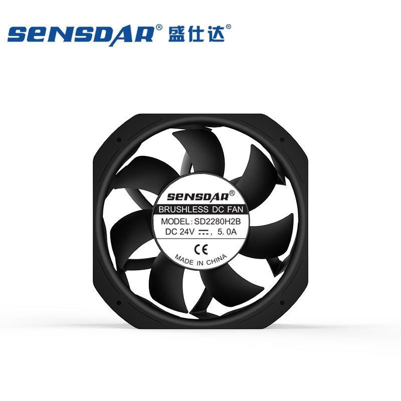厂家直供12v24v48v直流无刷大风量散热风扇DC22580高转速轴流风机