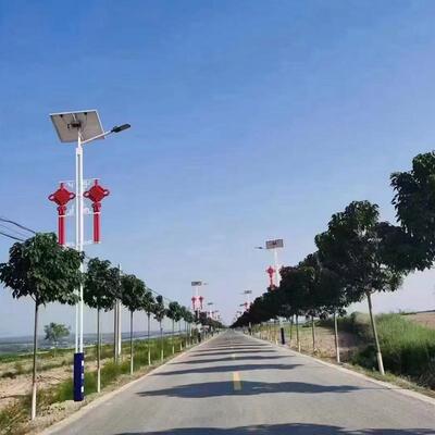50W solar panel 100W lamp head 60A户外防水一体市政太阳能路灯