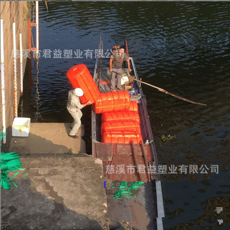 水电站入水口1000*500安装方便绳索连接拦漂浮筒一体式拦污浮筒