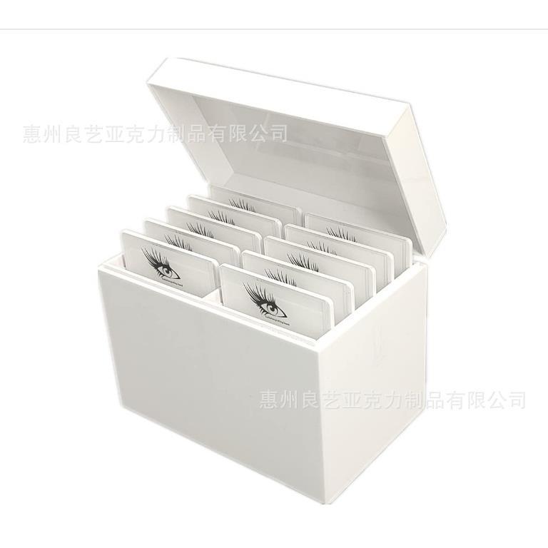 厂家直销亚克力睫毛收纳盒化妆收纳盒假睫毛胶托盘支架收纳盒