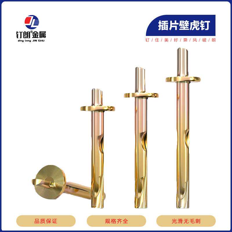 钉朗吊顶门窗护栏钉插片壁虎敲钉二片式膨胀螺丝M6*40M6*50 M6*60