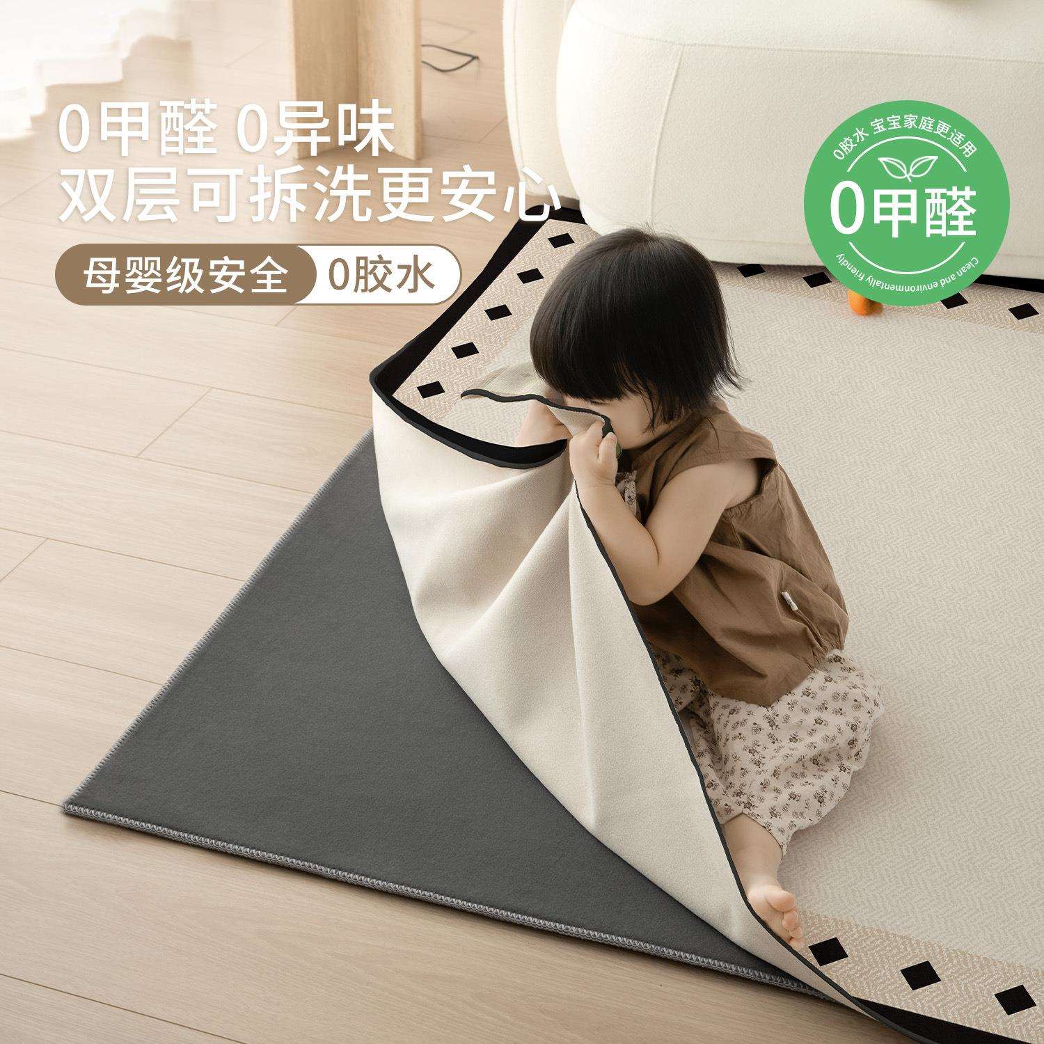 地毯客厅可机洗双层可拆洗2025新款地毯轻奢高级书房沙发茶几地垫