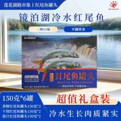 镜泊湖红尾鱼罐头即食下饭菜6罐礼盒装新鲜鱼罐头东北镜泊湖特产