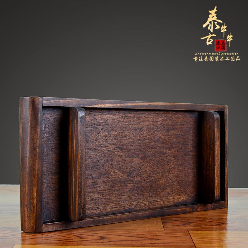 东南亚特色实木木雕果盘 复古装饰水果盘工艺品 客厅茶几装饰摆件
