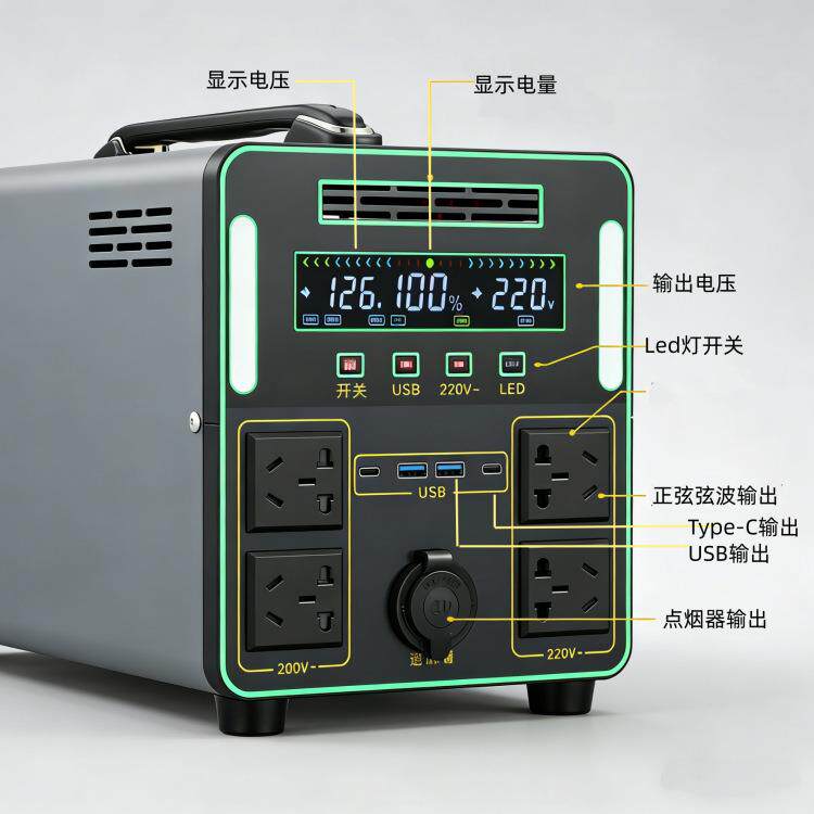 8000瓦10度电户外移动储能电源220v大容量应急电源支持太阳能充电