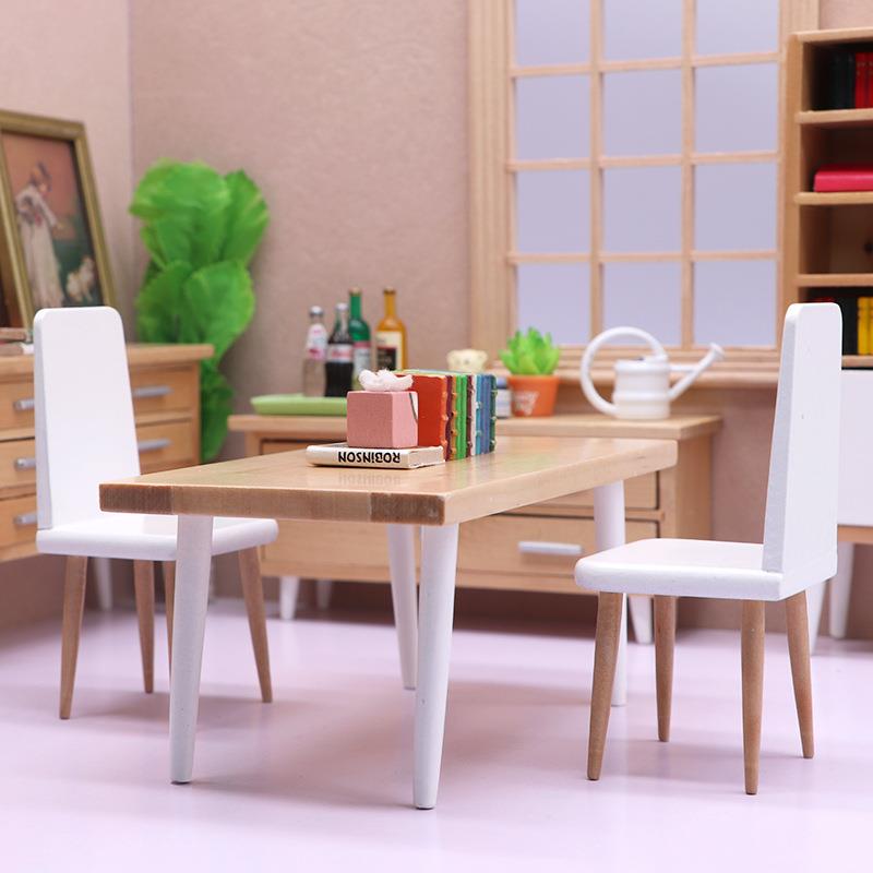 1：12迷你娃娃屋家具DOLLHOUSE模型摆件12分现代仿真厨房桌椅柜子