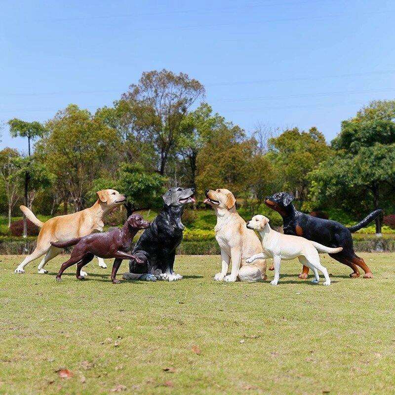 仿真狗雕塑玻璃钢拉布拉多犬动物户外花园庭院家居狼狗摆件装饰品