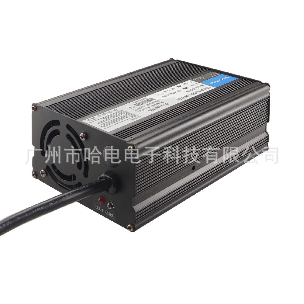 60V10A电瓶观光车充电器 免维护铅酸蓄电池充电器 黑色铝壳