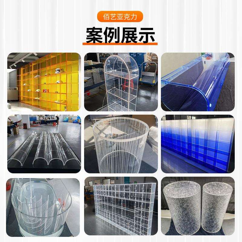 中山厂家亚克力展示柜彩色渐变亚克力酒店用品柜红酒柜带灯展示柜