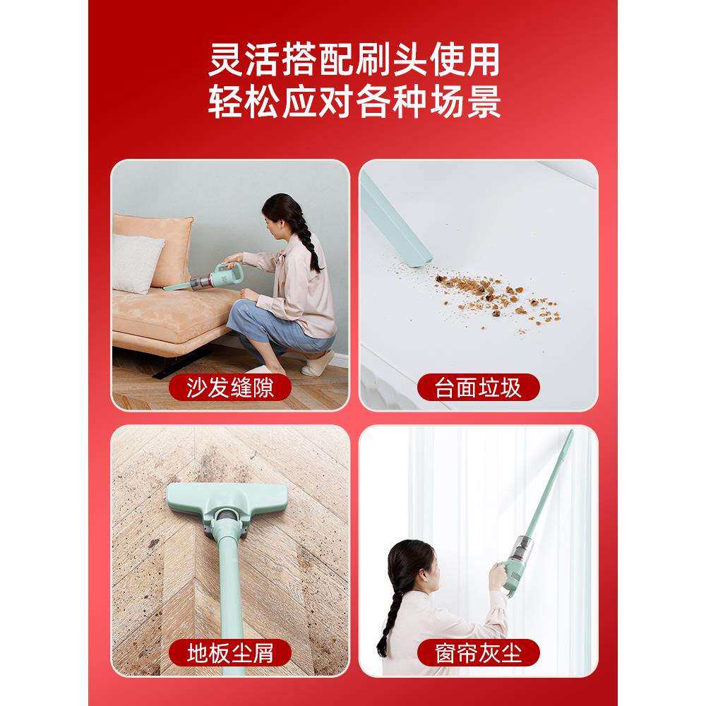 适用无线家用宠物吸毛器手持式轻量吸尘器小型大吸力地毯养猫