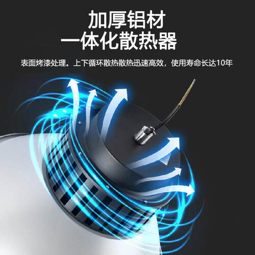 亚明led工矿灯工厂灯大功率鳍片加厚足瓦天棚车间厂房100w照明灯