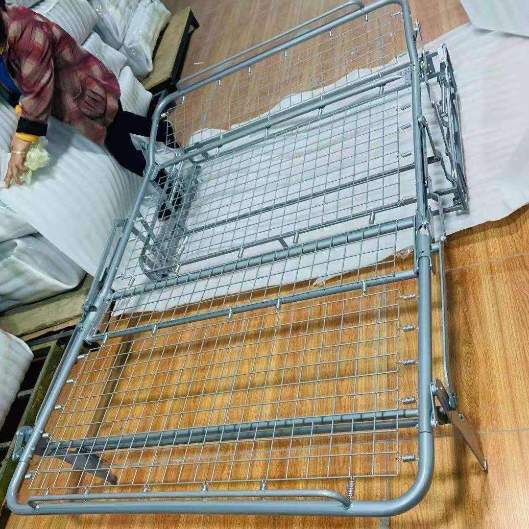 多功能沙发床架全铁网三折铁架折叠两用办公室双人酒店沙发床铁架