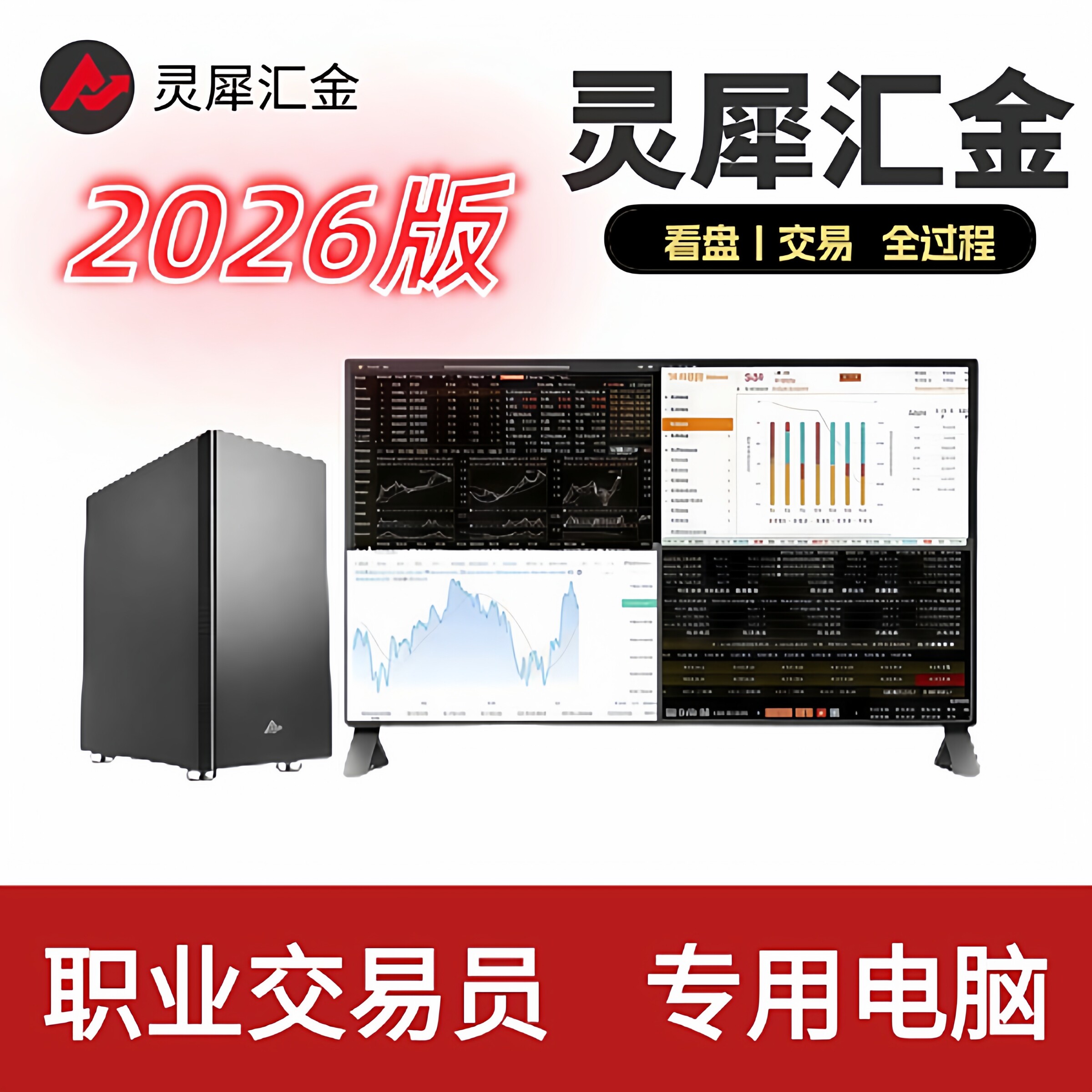 灵犀汇金四屏六屏分屏一机多屏炒股电脑股票电脑操盘交易专业电脑