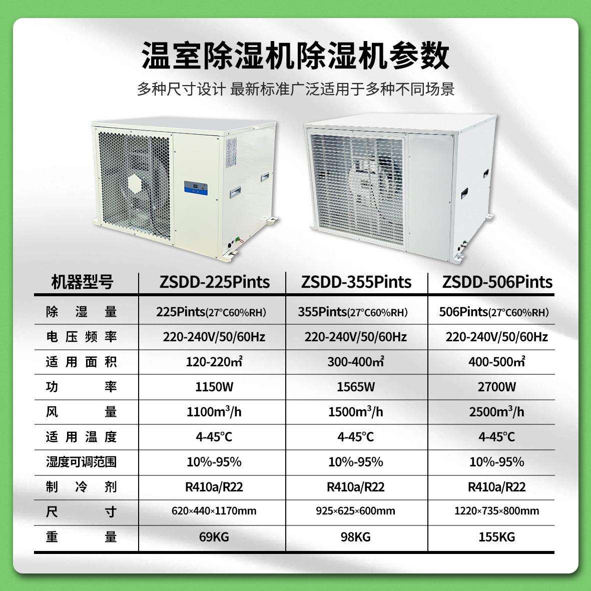 跨境温室大棚工业用除湿机别墅档案室酒窖车间抽湿机恒湿种植