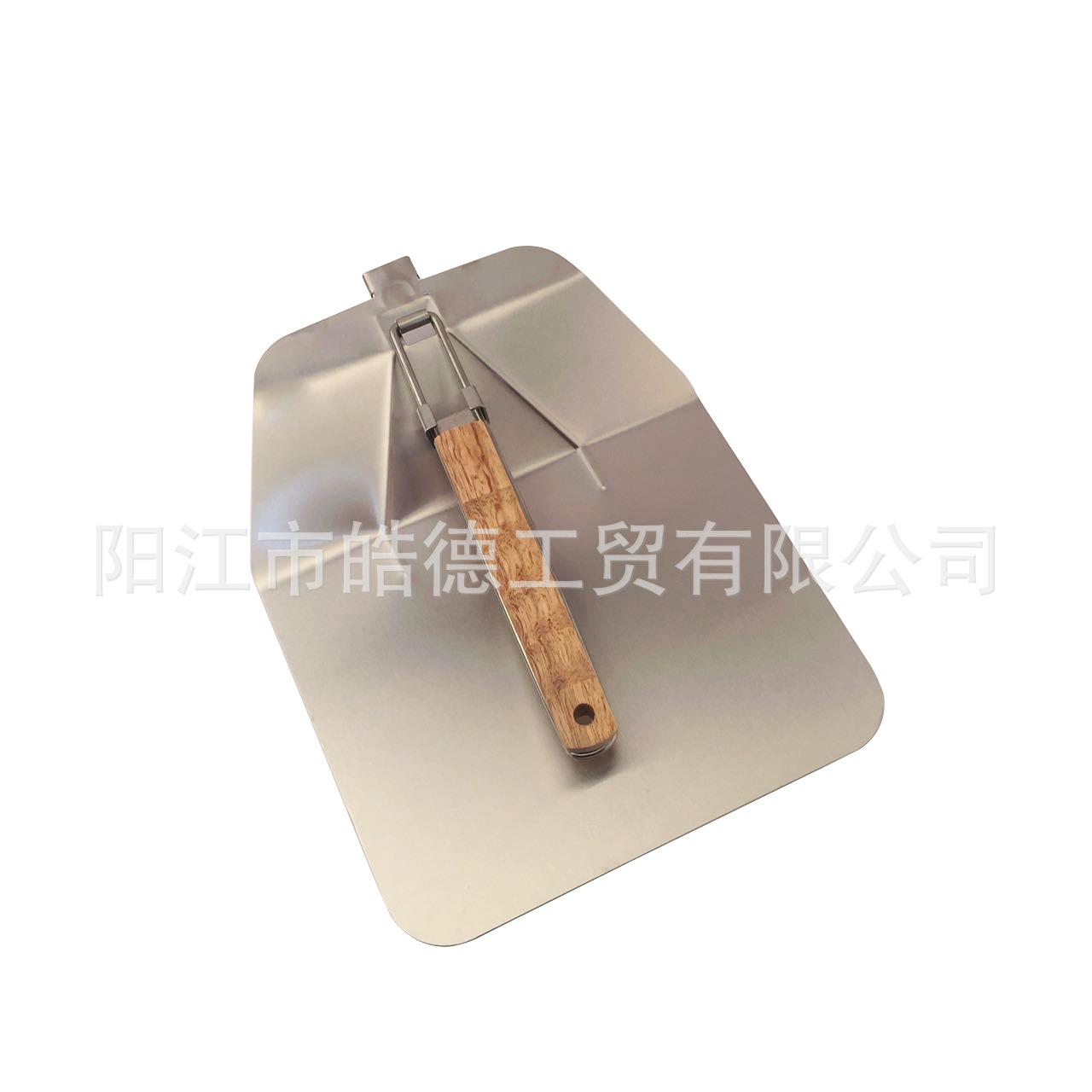 样版专拍 折叠木柄不锈钢披萨铲 新款密铲 漏铲 烤具系列
