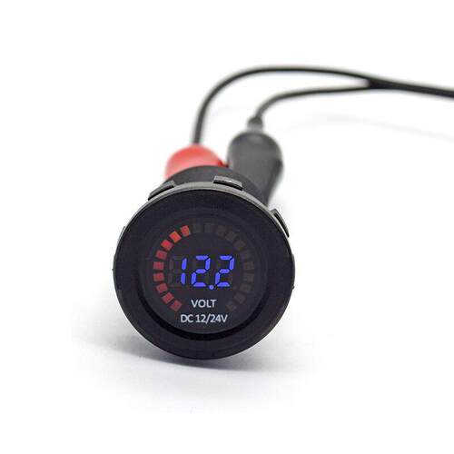 新款DC12V/24通用彩屏电压表汽车改装车用仪表直流LED数显电压表