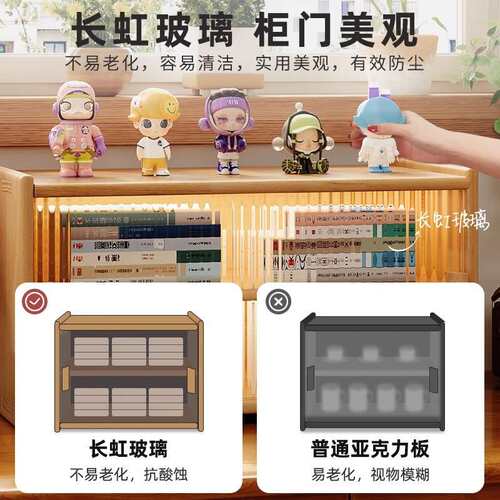 实木书架桌面小型置物架办公室桌上可伸缩展示架多层收纳小书柜