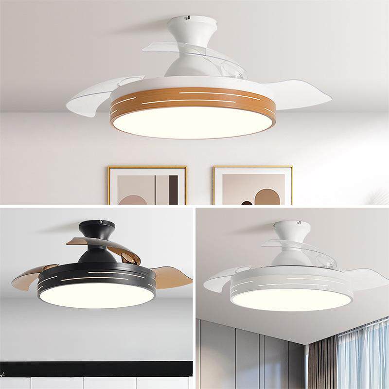 H家用餐厅客厅吊扇灯2025新款吊顶风扇吊灯新中式复古隐形风扇灯