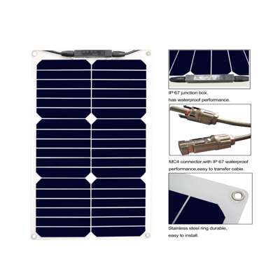 厂家sunpower半柔性20W太阳能电池板 可弯曲房车专业设计