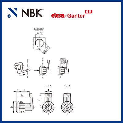NBK ELESA CQT.FM-CR 带钥匙的闩锁 高科技聚合体 机械配件厂家