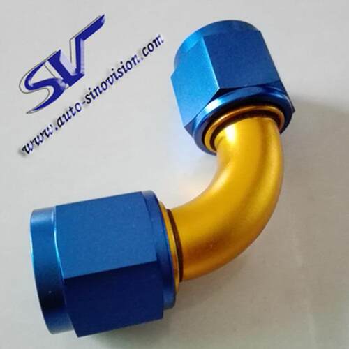 AN3,4,6,8,10,12汽车改装配件双边铝油管接头FEMALE FLARE SWIVEL