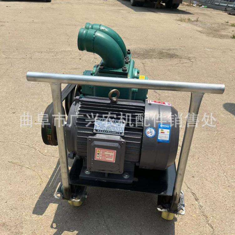3寸抽粪泵 电动泥浆水泵四轮推车泵养殖真空泵