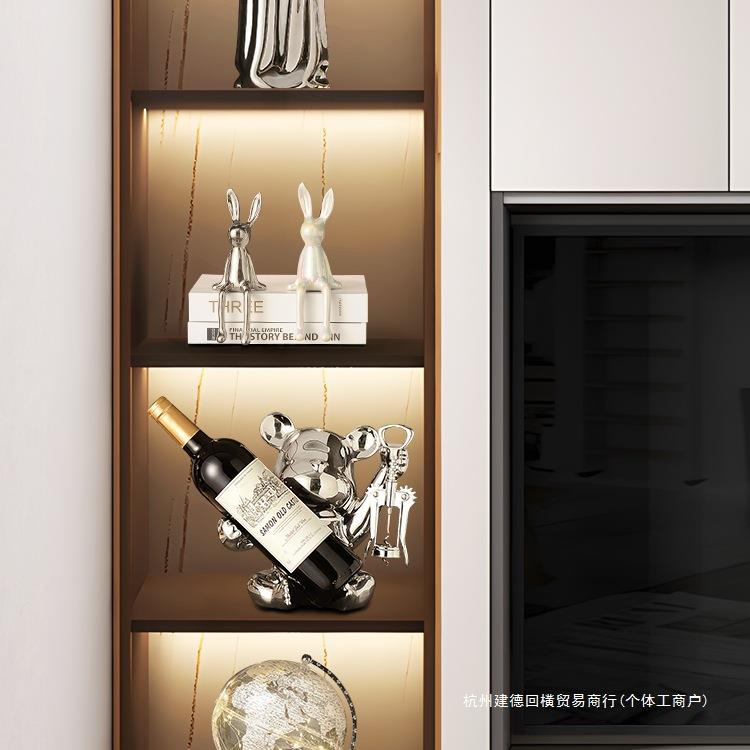 红酒架摆件轻奢创意客厅入门家居玄关电视柜酒柜玻璃柜装饰品