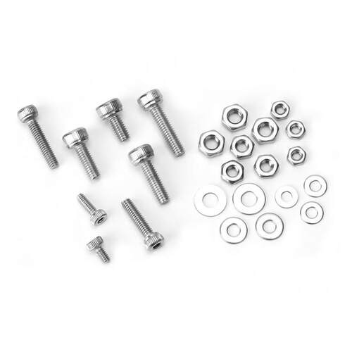 900pcs M2/M2.5/M3 304不锈钢圆柱头内六角螺丝+螺母+平垫组合装