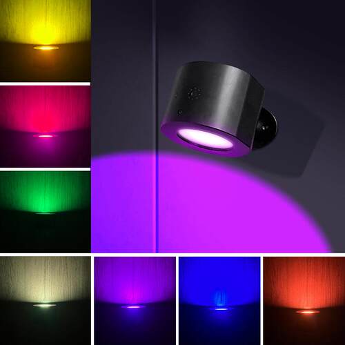 磁吸壁灯免孔床头夜灯可触摸遥控彩色氛围灯双光源壁灯wall lamp