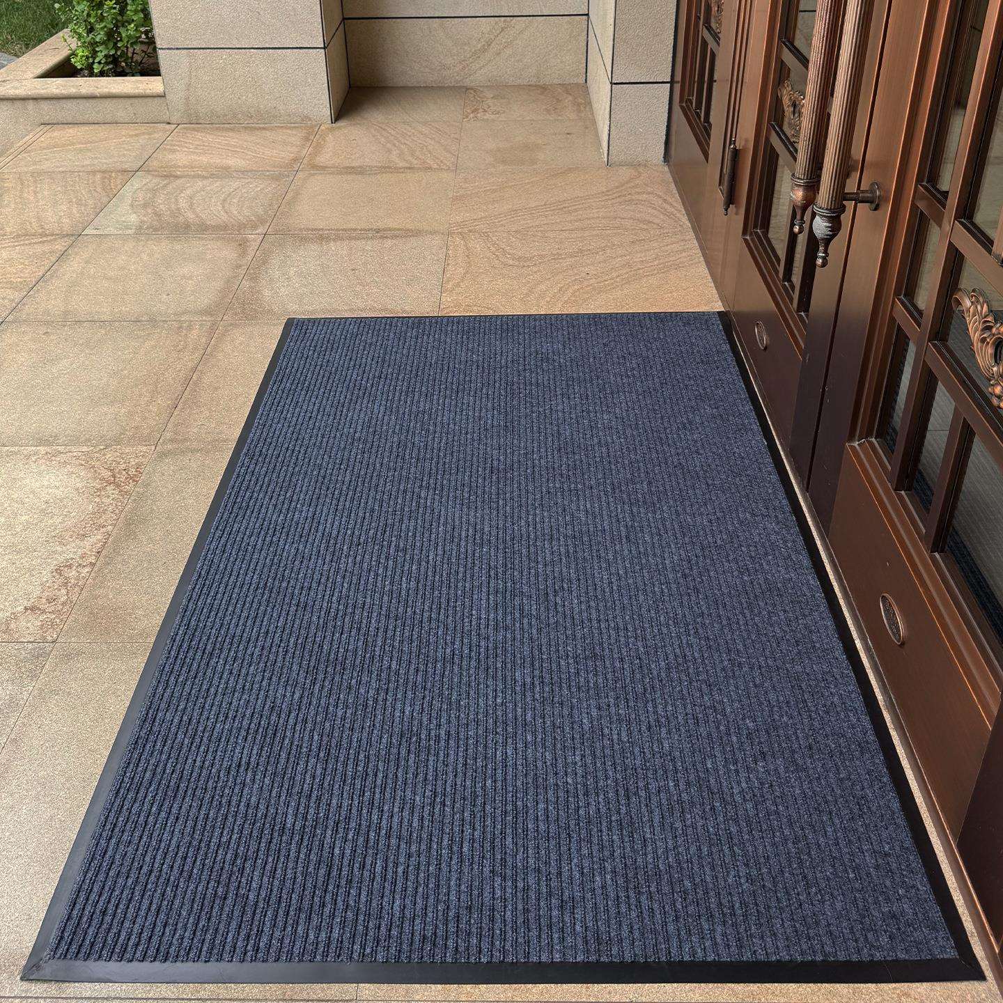 双条纹地垫商场酒店门口高端迎宾地毯门垫吸水防滑垫除尘脚垫商用