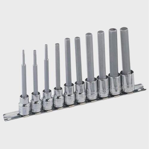 Genius天赋工具3/8系列10mm10件套内6角旋具套筒组BS-310HML