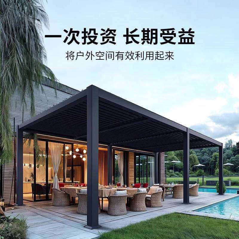 停车棚户外遮阳篷商用摆摊棚子车库棚家用院子铝合金轿车雨棚