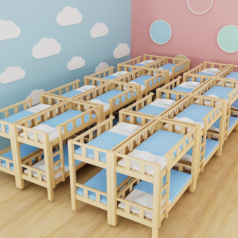 托管班上下床幼儿园儿童上下床托管班小学生午睡午休床实木双层高