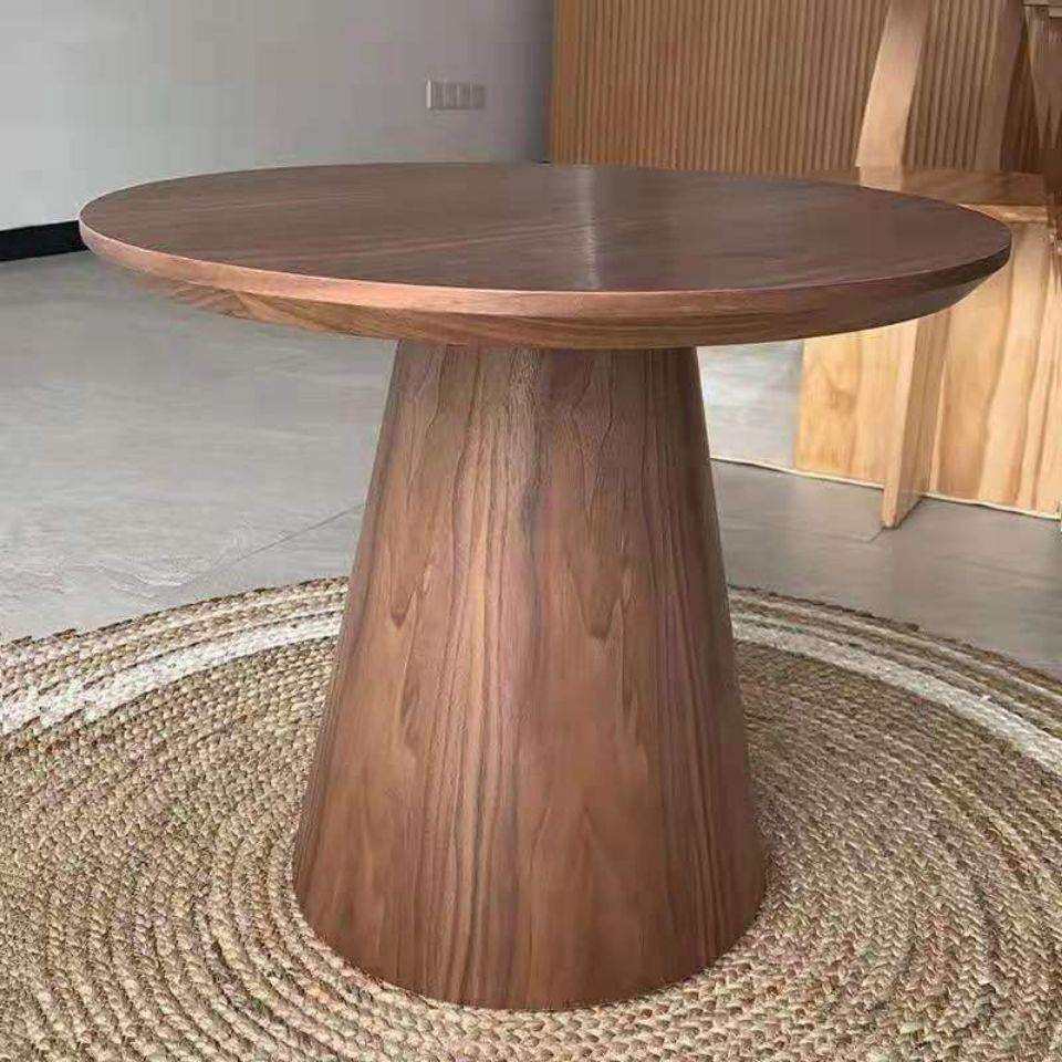 北欧实木茶几简约现代茶几组合桌新中式角几客厅沙发边几圆形