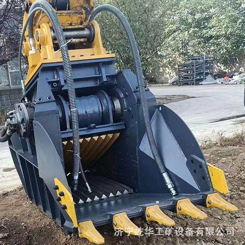 厂家供应挖掘机液压鄂式破碎斗煤矿开采隧道掘进大型石块碎石斗