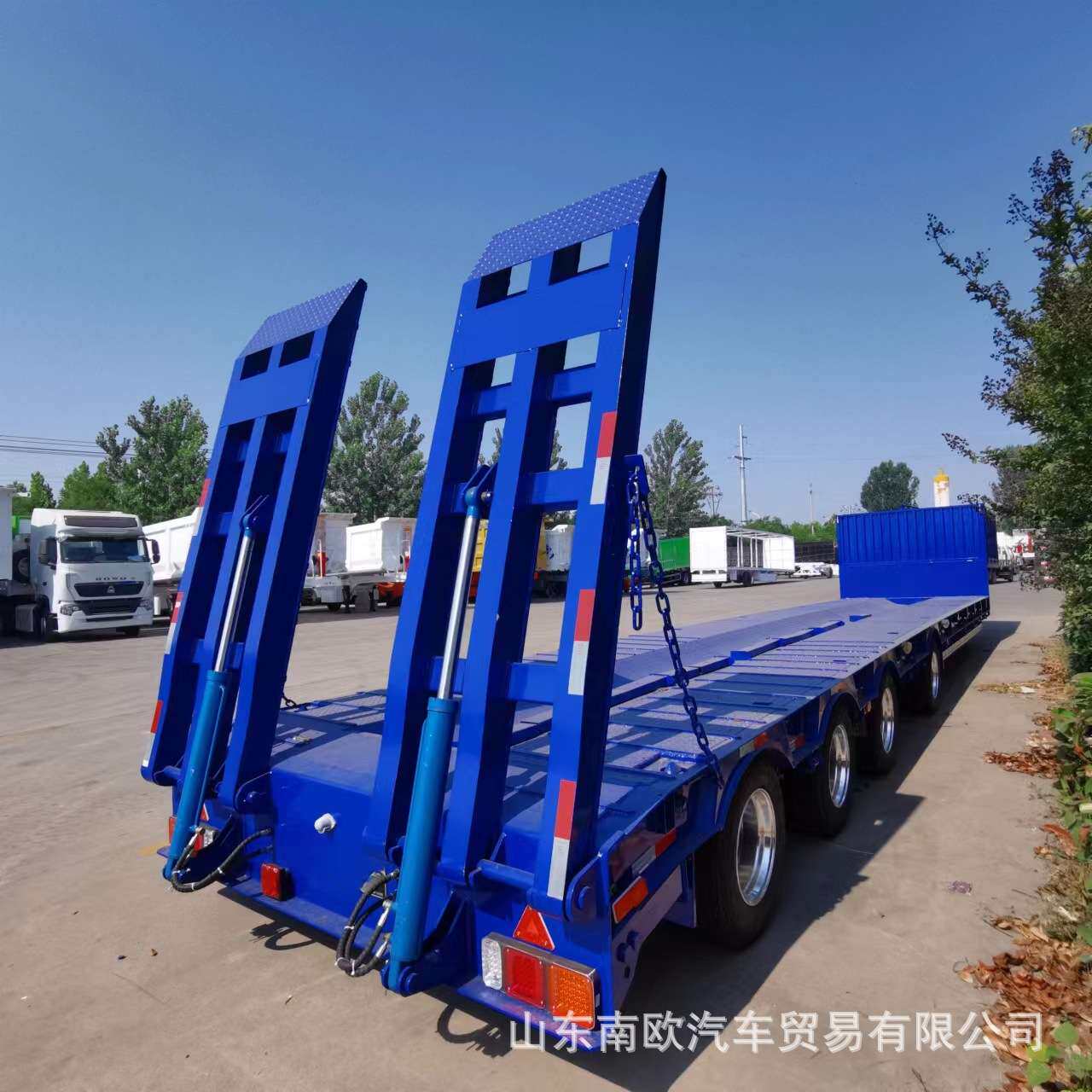 多线轴大件运输车 出口阿拉木图液压爬梯钩机板液压提升转向半挂