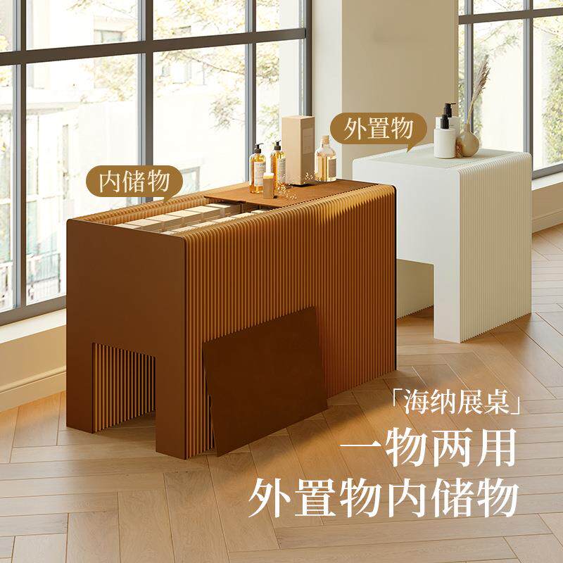 十八纸展会海纳展桌快速布展置物架置物柜展柜可折叠展厅活动展架