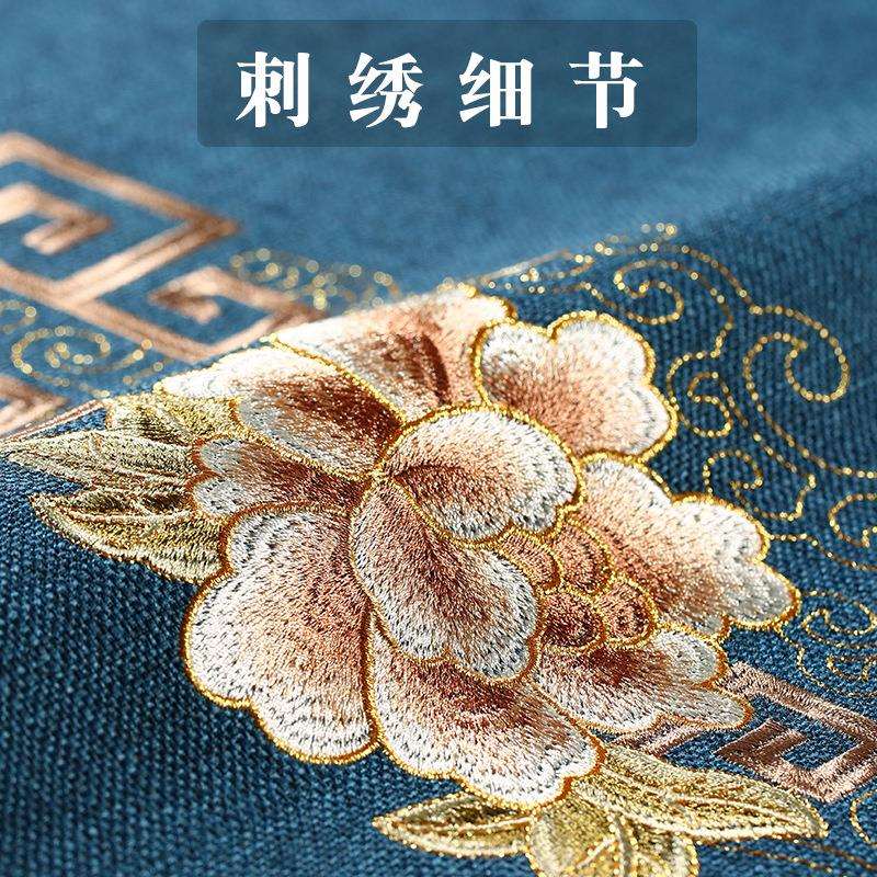 新中式茶几桌布台布中国风古典客厅家用长方形布艺盖布茶几垫桌垫