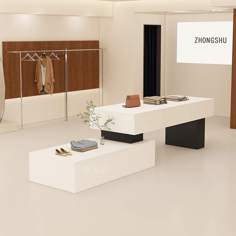 服装店中岛桌流水台不带抽屉展台陈列柜商用女装店展示柜展示台