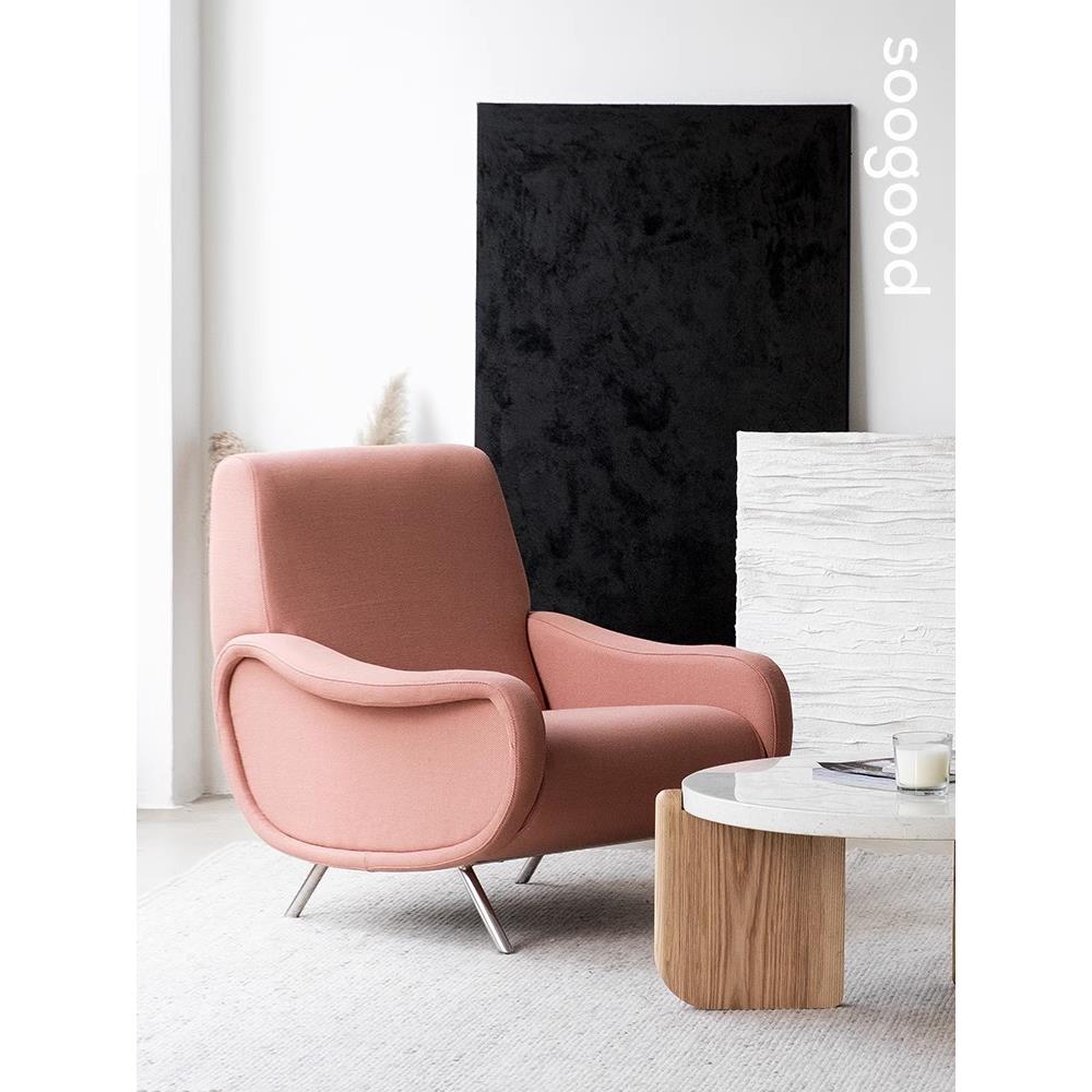 北欧轻奢家用单人休闲椅客厅糖肽懒人躺椅酒店民宿高端设计款沙发