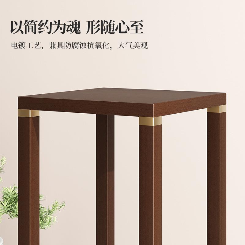 纯实木花架中式客厅落地式阳台置物架花盆支托架摆件植物摆放架子