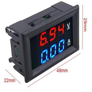 DC0-100V/10A LED直流双显示数字电流电压表 双显示数字表头 xtw