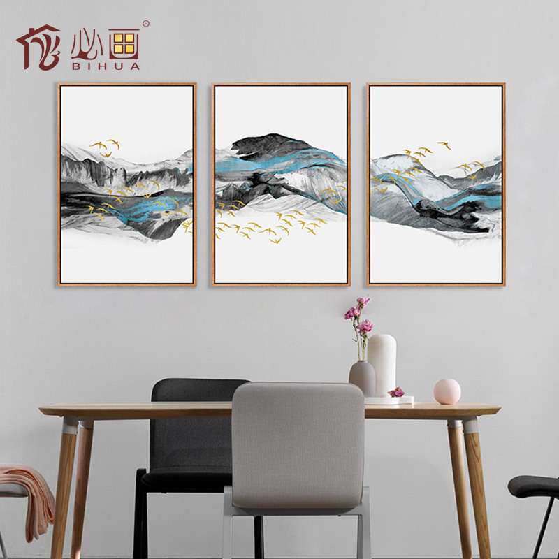 厂家 抽象装饰画 新中式挂画 客厅家居软饰抽象壁画